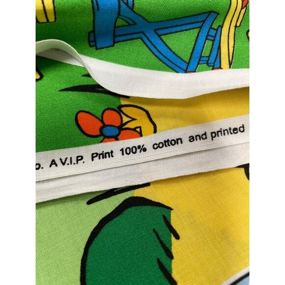 Vintage Cranston Print Works Bob The Builder Fabric Panel 2003 Crafts & Quilting - Picture 8 of 8